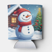 クリスマスツリーと仲良し雪だるま 缶クーラー (裏面)