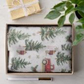 クリスマスツリーと古い赤いトラック 薄葉紙 (ギフト)