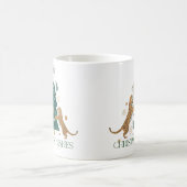 クリスマスツリーと可愛いトラ コーヒーマグカップ (中央)