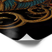 クリスマスツリーと大きな赤い弓を持つウォールアート ポスター (コーナー)