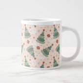 クリスマスツリーと平和のサインのパターン ジャンボコーヒーマグカップ (右)