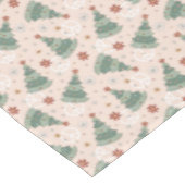 クリスマスツリーと平和のサインのパターン テーブルクロス (アングル)