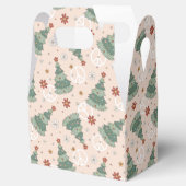 クリスマスツリーと平和のサインのパターン フェイバーボックス (オープン)