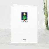 クリスマスツリーと明るい星を持つクリスマスカード シーズンカード (裏面)