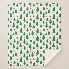 クリスマスツリーと星 シェルパブランケット