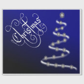 クリスマスツリーと星 –  ラッピングペーパー (フラット)