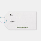 クリスマスツリーと暖炉の付いたサンタクロース ギフトタグ (裏面横)