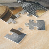 クリスマスツリーと暖炉の休日 ジグソーパズル (側面)