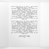 クリスマスツリーと犬とカップル - 写真とメッセージを入れて 三つ折りクリスマスカード (内部中)