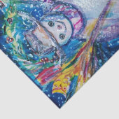 クリスマスツリーと玩具を備えた雪だるま 薄葉紙 (詳細)