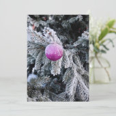 クリスマスツリーと玩具を持つクリスマス招待状 招待状 (スタンド正面)