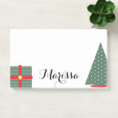 クリスマスツリーと現在のモノグラムイニシャル ポストイット (オフィス)