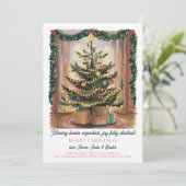 クリスマスツリーと移動ボックス休日の移動 案内状 (スタンド正面)