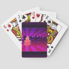 クリスマスツリーと紫 トランプ