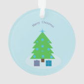 クリスマスツリーと美しい円オーナメント オーナメント (裏面)
