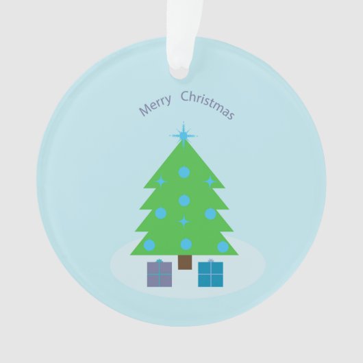 クリスマスツリーと美しい円オーナメント オーナメント (正面)