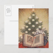 クリスマスツリーと聖書 シーズンポストカード (正面/裏面)