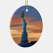 クリスマスツリーと自由の女神 セラミックオーナメント (右)
