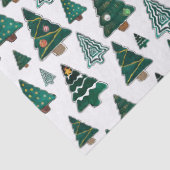 クリスマスツリーと装飾白いクリスマス 薄葉紙 (詳細)