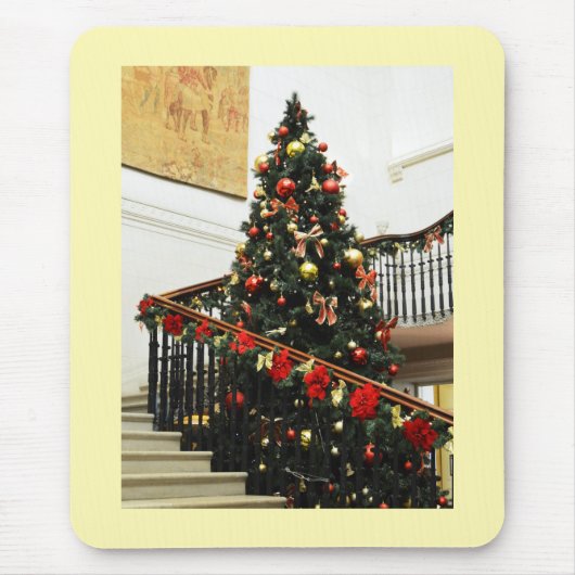 クリスマスツリーと装飾 マウスパッド (正面)