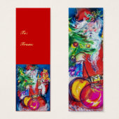 クリスマスツリーと贈り物を持つサンタ (正面&裏面)