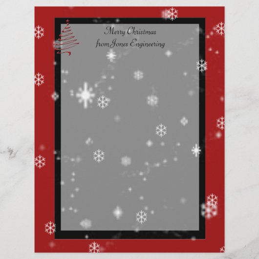 クリスマスツリーと赤と黒の雪 (正面)