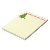 クリスマスツリーと赤オーナメント休日 ノートパッド (回転)