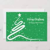 クリスマスツリーと降雪招待状 招待状 (正面)