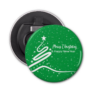 クリスマスツリーと降雪 栓抜き