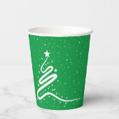 クリスマスツリーと降雪 紙コップ (裏面)