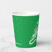 クリスマスツリーと降雪 紙コップ (左)