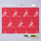 クリスマスツリーと降雪 薄葉紙 (クラフト)