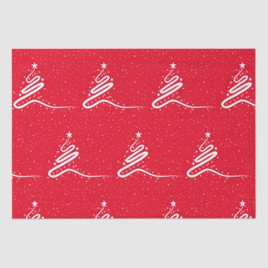 クリスマスツリーと降雪 薄葉紙 (正面)