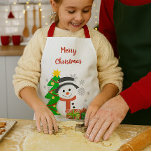クリスマスツリーと雪だるまの子供用ホリデー
