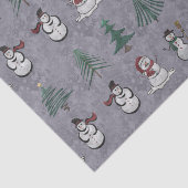 クリスマスツリーと雪だるまティッシュペーパー 薄葉紙 (詳細)