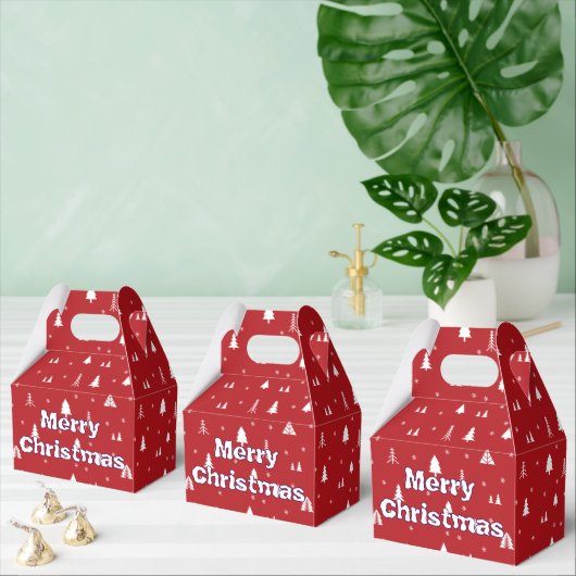 クリスマスツリーと雪の結晶のお菓子ボックス フェイバーボックス (複数)