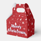 クリスマスツリーと雪の結晶のお菓子ボックス フェイバーボックス (正面サイド)