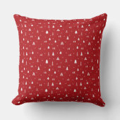 クリスマスツリーと雪の結晶のスローピロー クッション (正面)
