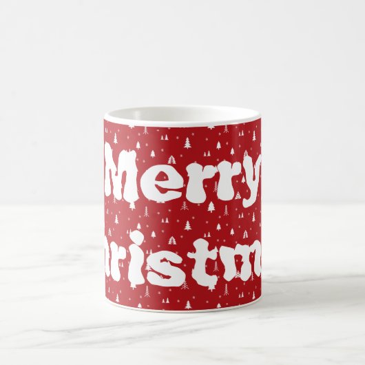 クリスマスツリーと雪の結晶コーヒーマグ コーヒーマグカップ (中央)