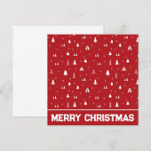 クリスマスツリーと雪の結晶 クリスマスカード (正面/裏面)