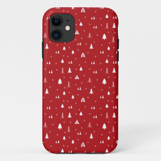 クリスマスツリーと雪の結晶 iPhone 11ケース Case-Mate iPhoneケース (裏面)