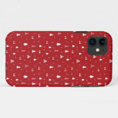 クリスマスツリーと雪の結晶 iPhone 11ケース Case-Mate iPhoneケース (裏面(横))