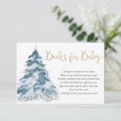 クリスマスツリーと雪の絵本　ベビーシャワーのお知らせ エンクロージャーカード (スタンド正面)