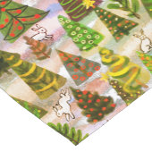 クリスマスツリーと雪兎 ショートテーブルランナー (コーナー)