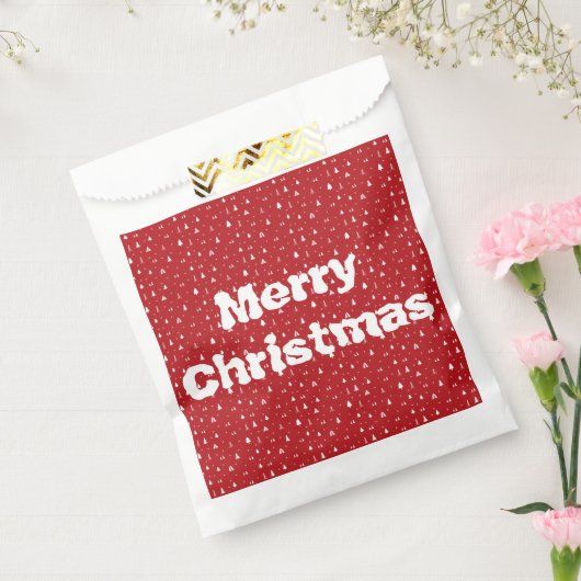 クリスマスツリーと雪片の恩恵を受けるバッグ フェイバーバッグ (封をした状態)