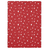 クリスマスツリーと雪片クリップボード クリップボード (裏面)