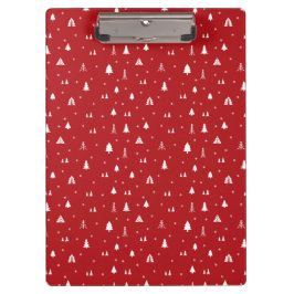 クリスマスツリーと雪片クリップボード クリップボード