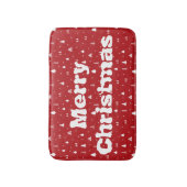クリスマスツリーと雪片バスマット バスマット (正面縦)