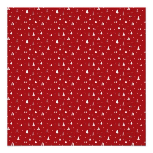 クリスマスツリーと雪片ポスター ポスター (正面)