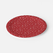 クリスマスツリーと雪片紙プレート ペーパープレート (アングル)